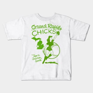 Defunct Grand Rapids Chicks Women's Baseball Team Kids T-Shirt
